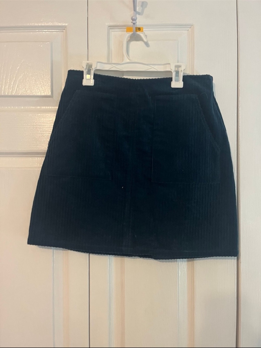 Forever 21 Black Corduroy A-Line Mini Skirt